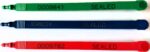 Plastic Truck seals laser marked in Red, Green and Blue